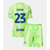 Camiseta Barcelona Jules Kounde #23 Tercera Equipación Replica 2024-25 para niños mangas cortas (+ Pantalones cortos)